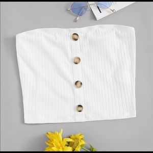 YELLOW ribbed crop top